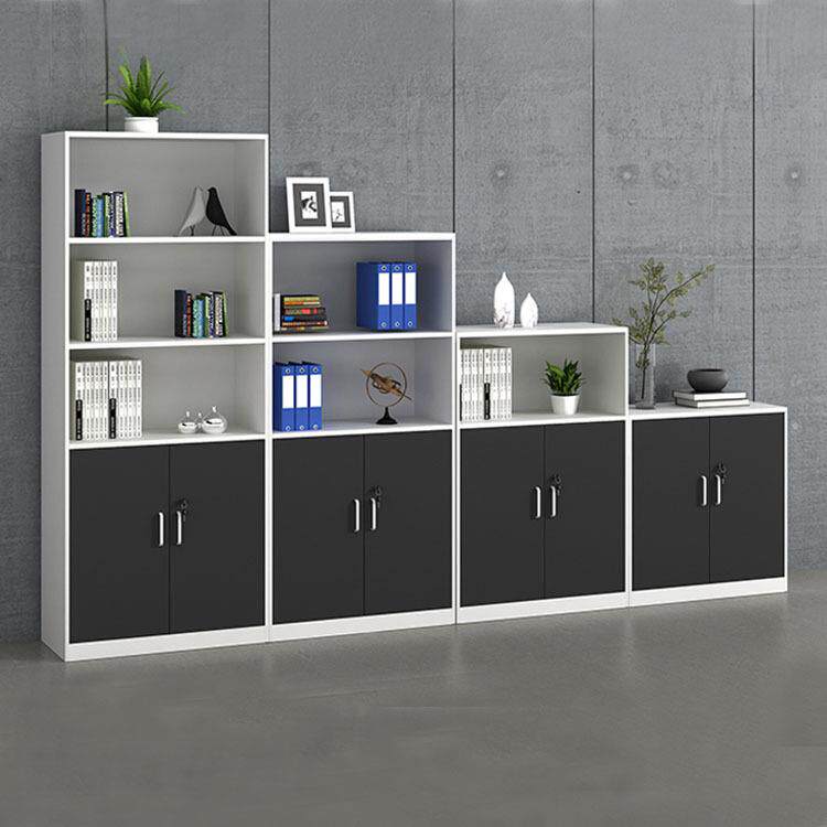 办公室矮柜靠墙柜子储物柜侧边文件地柜木质档案资料柜带锁隔断柜