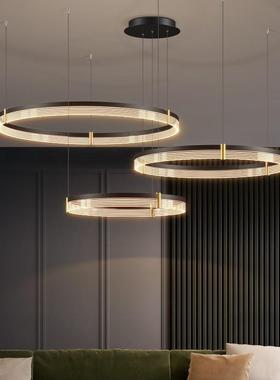 条纹设计师客厅创意餐厅吊灯前台新款现代简约轻茶室餐桌吧台灯具