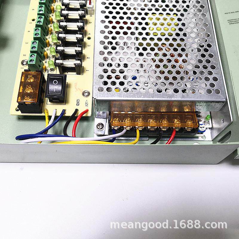 12V10A9路集中供电电源箱9CH监控摄像头电箱安防监控弱电箱120W