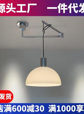 创意灯饰设计师北欧风简约书房岛台餐厅灯创意个性可移位玻璃吊灯