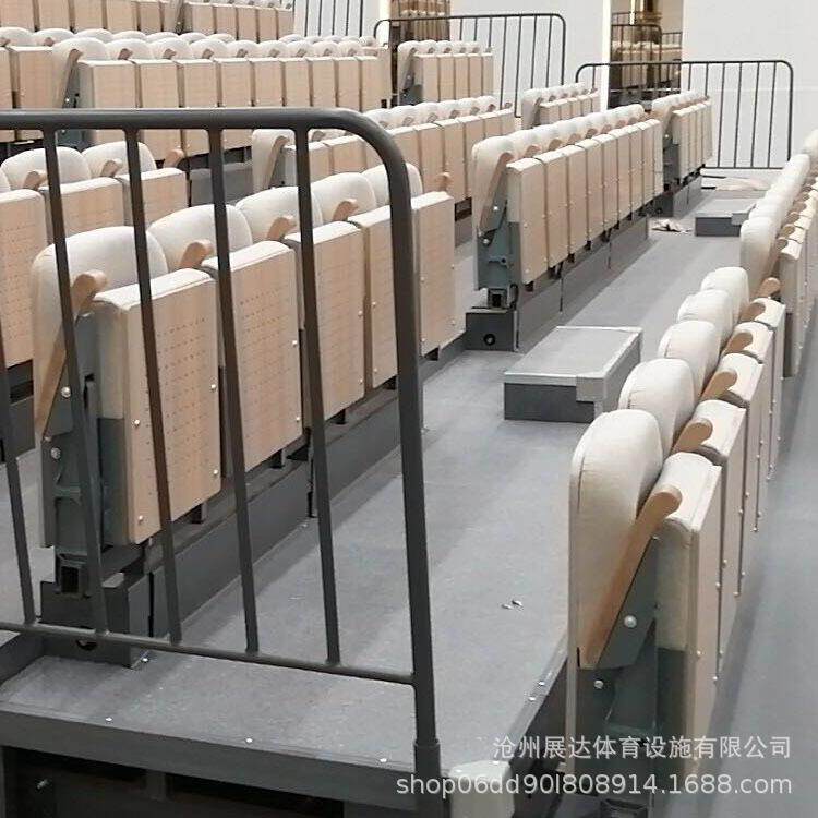 翻版软包看台座椅音乐厅演播室可折叠伸缩椅子商用带靠背