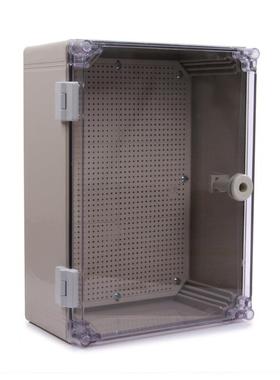 带锁透明 防水箱 监控箱 LY-AT-403016 400*300*160带网状底板