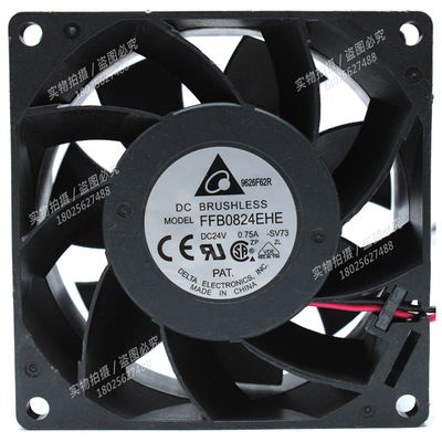 全新台达 FFB0824EHE 8038 24V 0.75A 8cm/厘米ABB变频器散热风扇