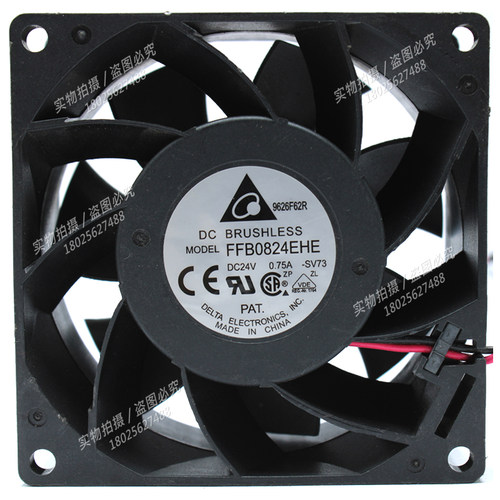 全新台达 FFB0824EHE 8038 24V 0.75A 8cm/厘米ABB变频器散热风扇