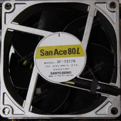 XF-73176三洋SanAce 80L 8025 24V 0.07A 4线PWM金属铝框散热风扇