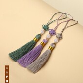 7CM中国结流苏带珠细线挂件民族风流苏穗子特色手工艺服装 饰吊穗