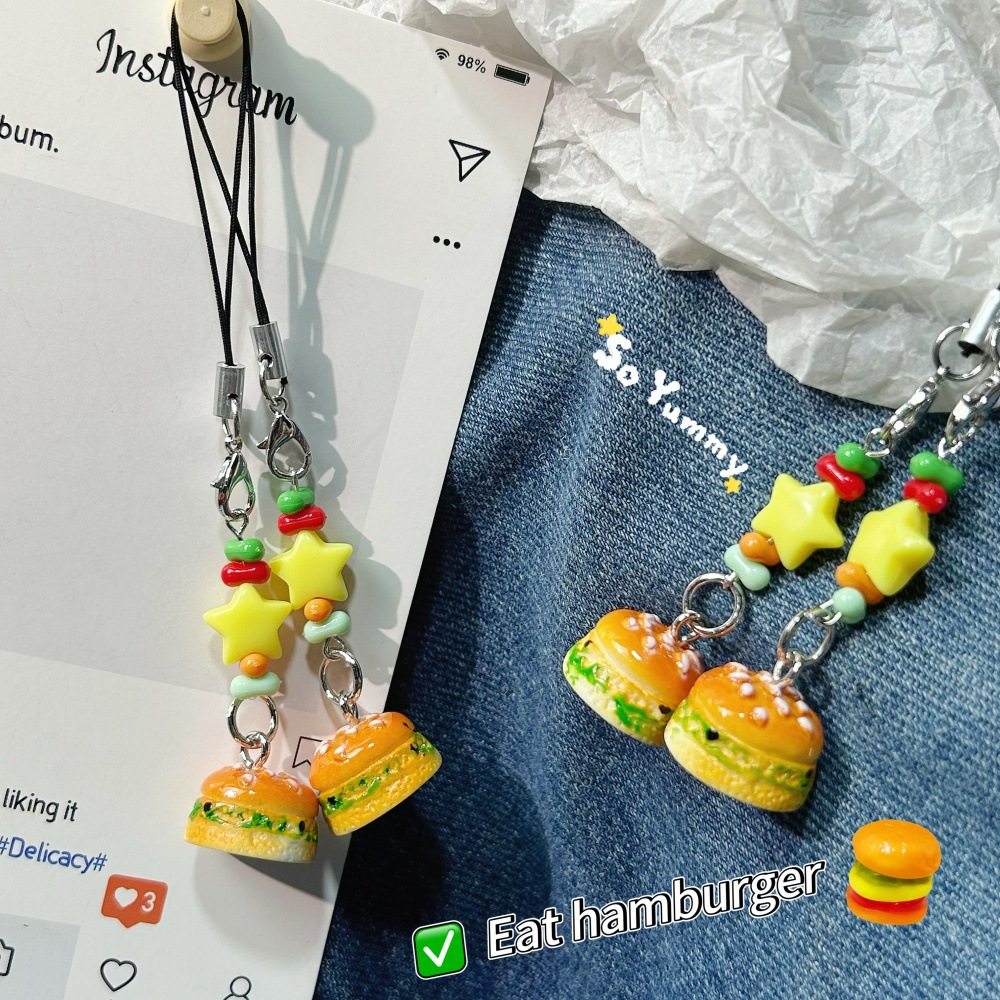 小鼻嘎汉堡挂件星星食玩彩色手机挂绳学生可爱少女书包挂饰钥匙扣,节庆用品/礼品,手机链,淘宝优惠券,粉丝福利购,淘宝优惠卷