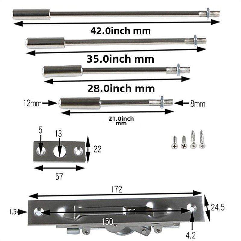 304不锈钢双开木门插销隐形门子母门天地插大门防盗门门栓暗插销,基础建材,暗插销,淘宝优惠券,粉丝福利购,淘宝优惠卷