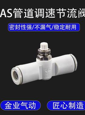 管道调速节流阀调节接头AS1001F2001F2051F3001F4001F气管限流阀