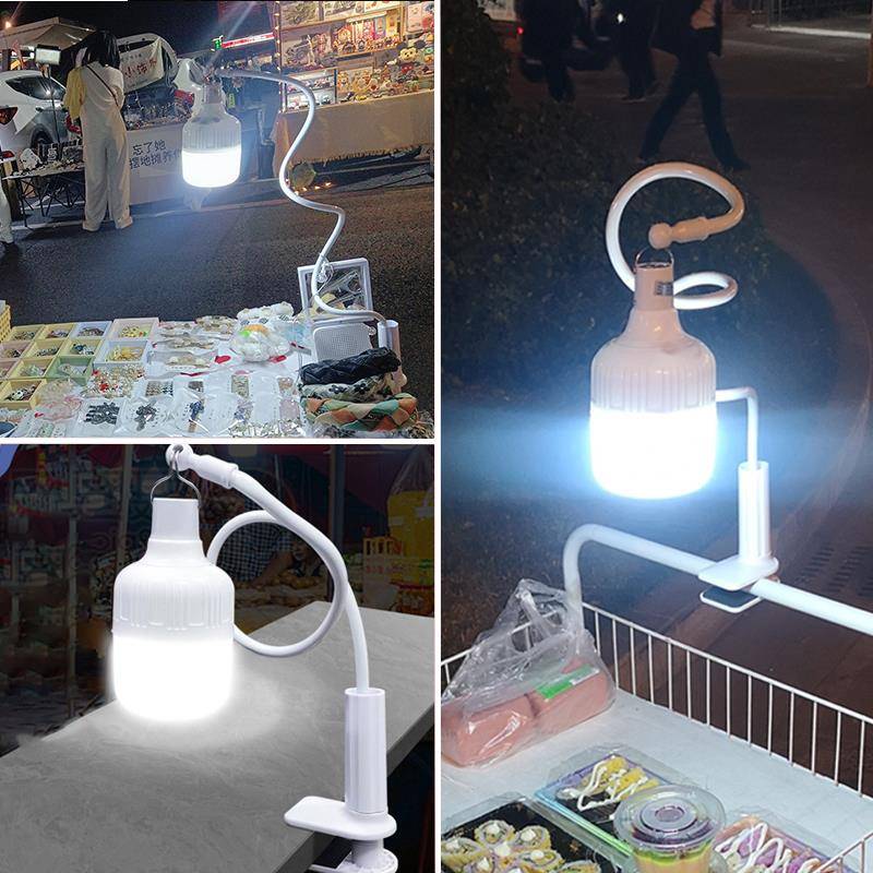 充电夜市摆摊LED照明灯泡露营地摊可充电折叠支架灯免布线 线台灯