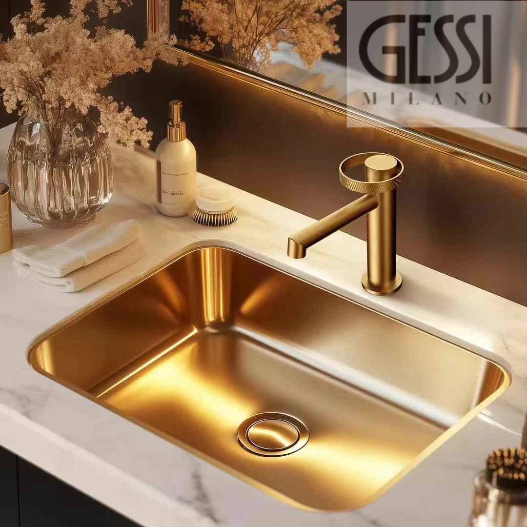 意大利Gessi水龙头Anello系列面盆洁世环柄面盆冷热水龙头铜