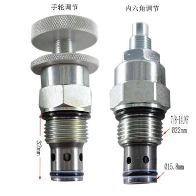 节流阀液压双向停止阀LF-10手动可调控制速度阀LNV-10螺纹插装阀