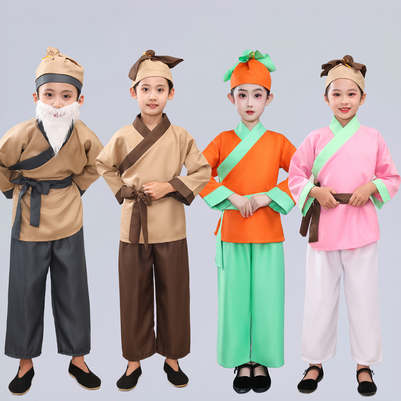 店小二儿童服装仆人衙役农民家丁