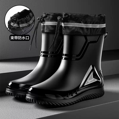 德国雨鞋男款防滑耐磨男士防水