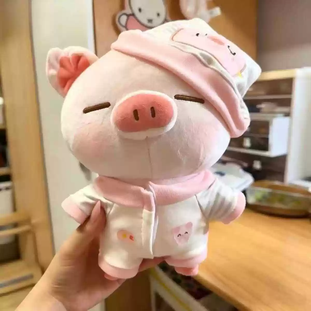 站姿睡衣小猪玩偶站立猪布娃娃