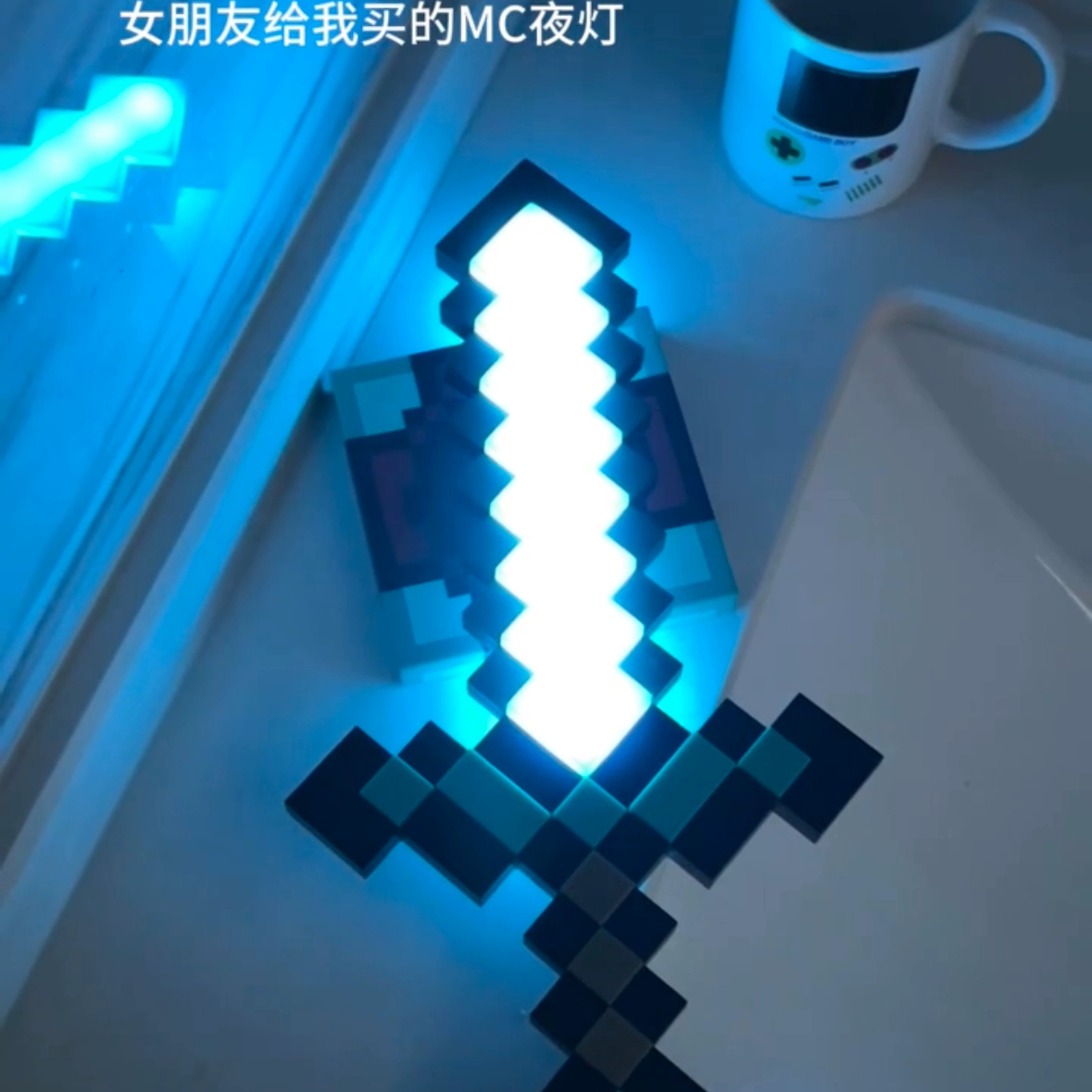 我的世界钻石剑火把小夜灯火炬氛围壁灯MC周边玩具模型生日礼物男