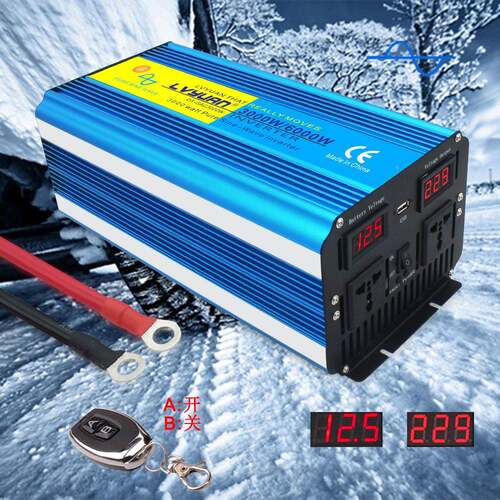 大功率正波逆变器2500W/50显00W双516弦数车载12V24V转22纯0V带遥