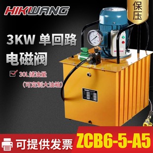 电动液压泵 A5电磁阀脚踏3kw单回路电动泵浦超高压油泵 ZCB6