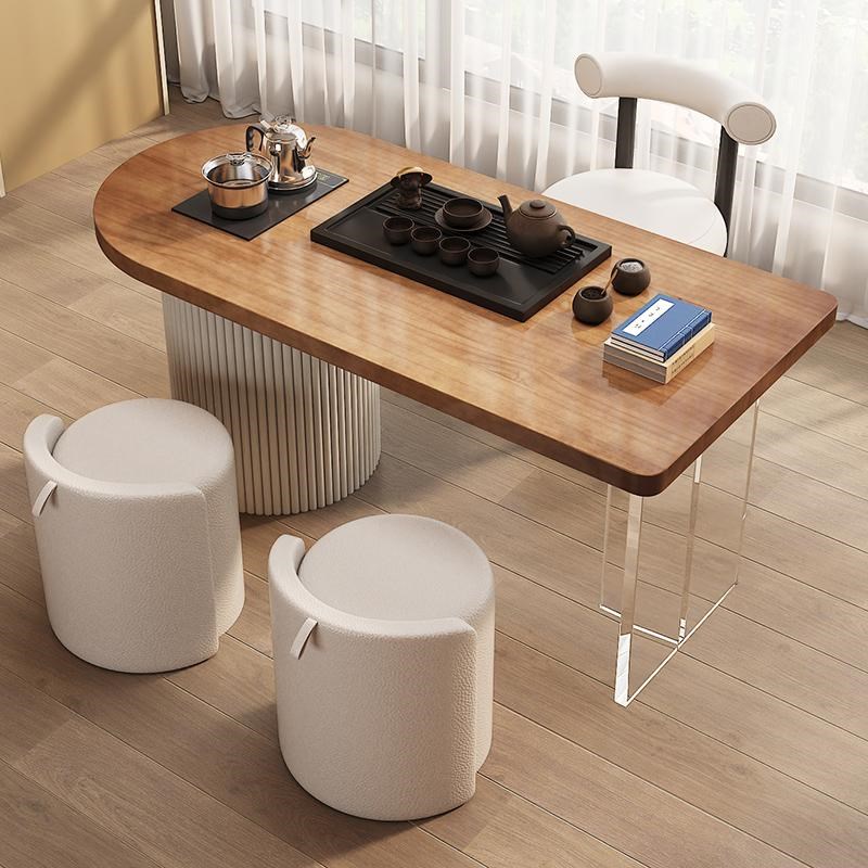 南美胡桃木阳台茶桌家用客厅新中式禅意茶几小户型阳台高端小茶台