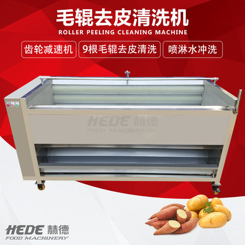 厂家现货商用刺梨去刺机全自动荔枝清洗机连续式土豆去皮机