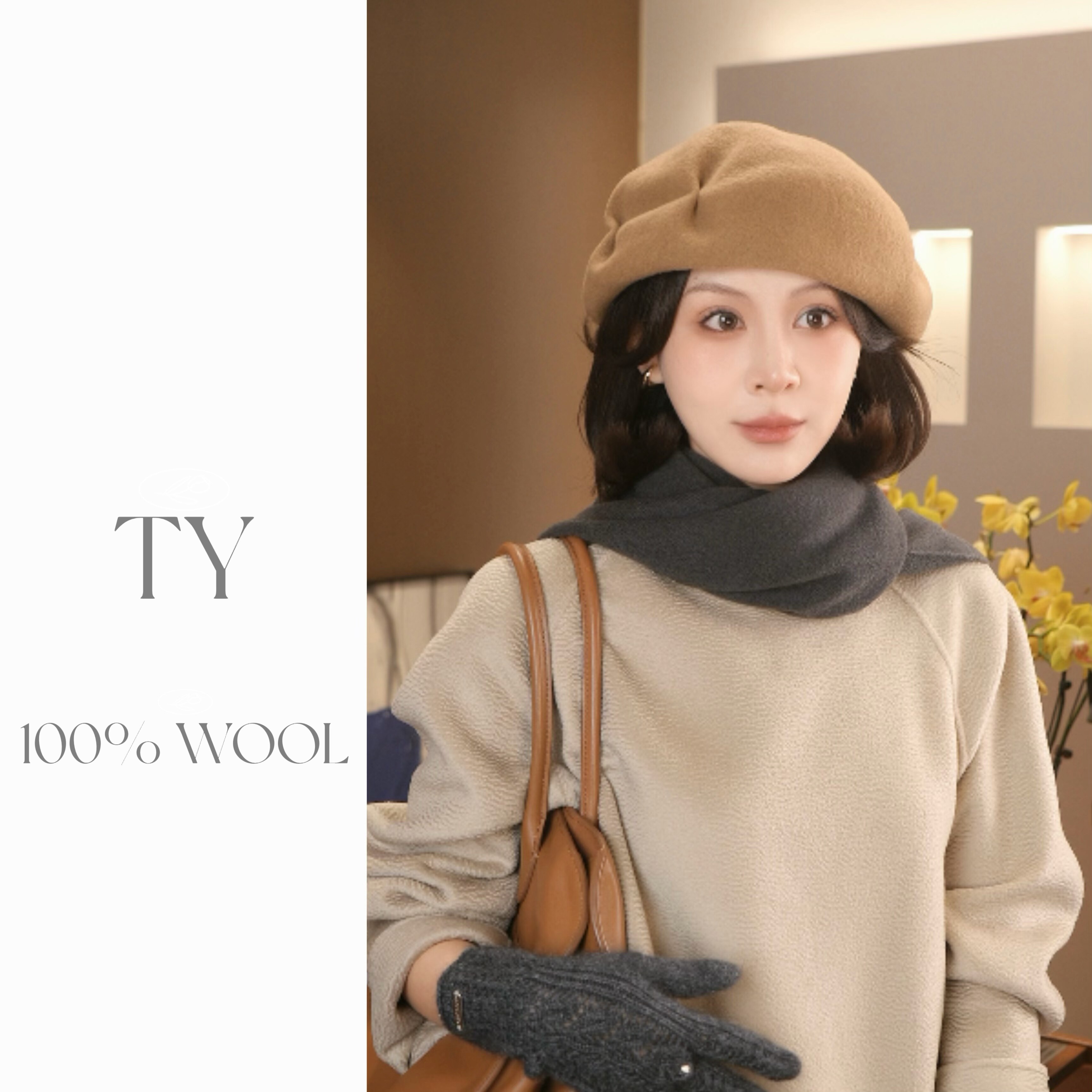 太一“优雅过冬”褶皱纯色贝雷帽秋冬女时尚百搭复古,服饰配件/皮带/帽子/围巾,帽子,淘宝优惠券,粉丝福利购,淘宝优惠卷