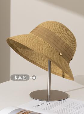 太一“夏日倾情”细针钩花轻薄可折叠空顶防晒遮阳帽女度假显脸小
