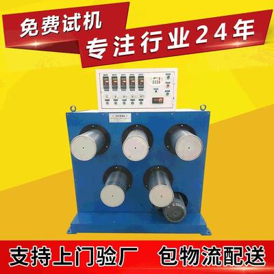 厂家直销五辊导热油加温排气式牵伸机不锈钢辊胶粘丝五辊牵伸机