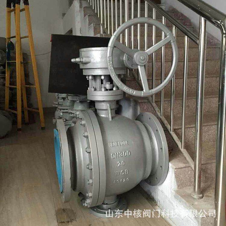 铸钢法兰球阀Q341F-16C耐高温蒸汽碳钢涡轮手动球阀DN150200250