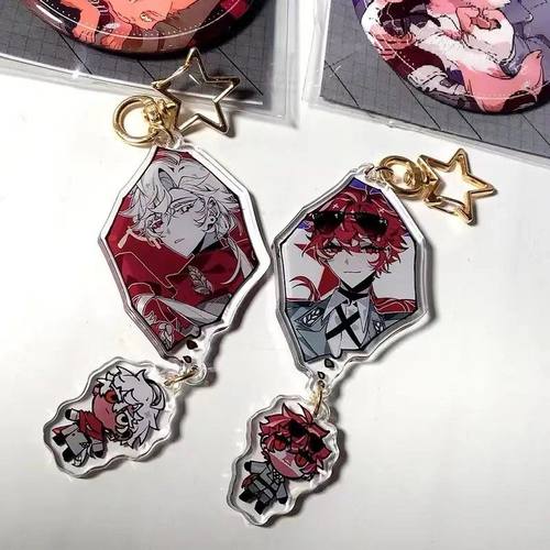 ch国拟子母星星钥匙扣挂件