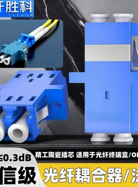 九纤胜科 电信级LC双工光纤耦合器法兰盘LC双工直通对接转接头光纤连接适配器lc-lc小方头法兰盘连接器转换头