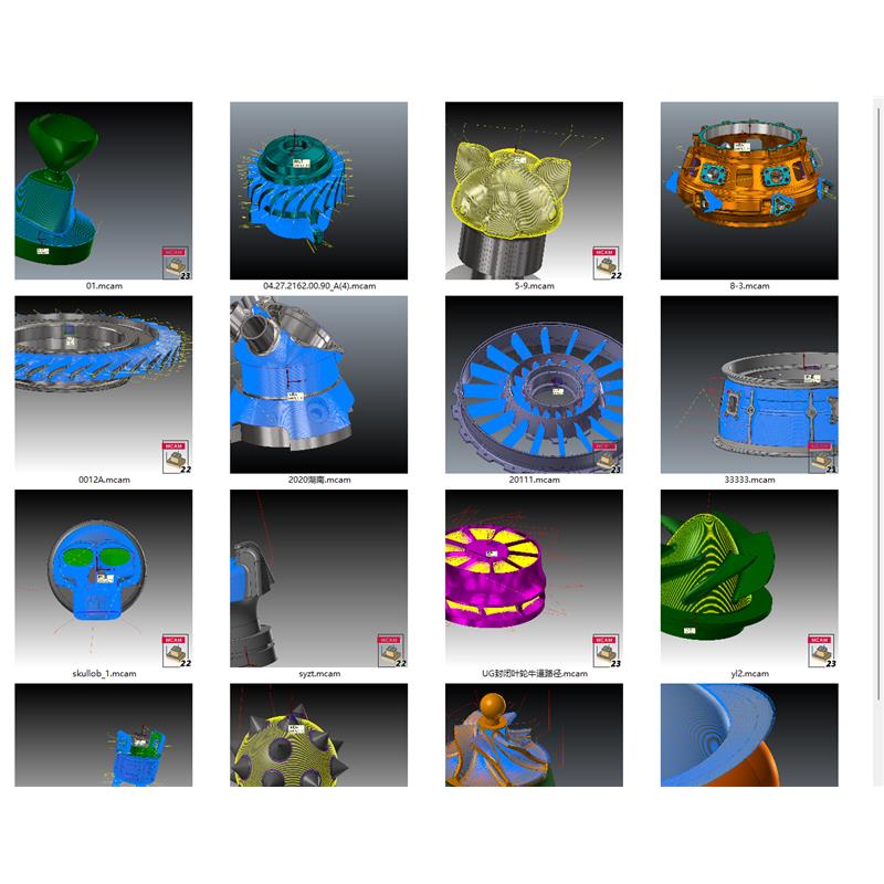 mastercam四轴五轴图档带刀路2023/202425版本带刀路学习练手用途