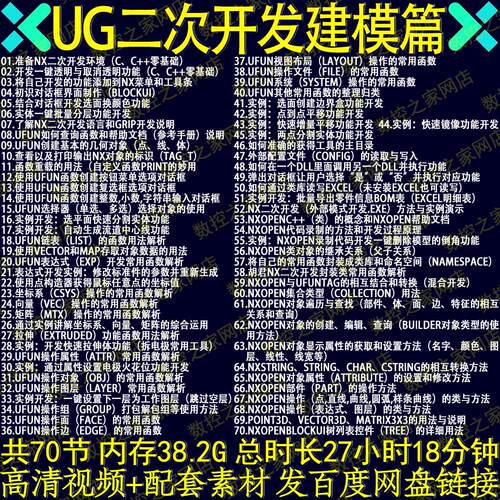 UG二次开发从零基础到应用实例加工CAM与建模开发教程 NX外挂制作