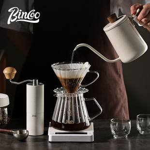 钢芯手摇磨豆机便携式 Bincoo手冲咖啡分享壶滤杯套装 家用咖啡器具