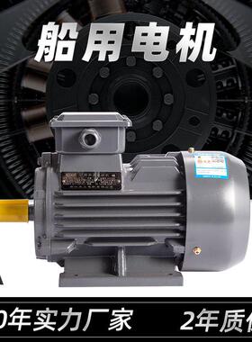 Y-H大功率马达22/30/55/75w船舶交流三相异步电动机船用电机