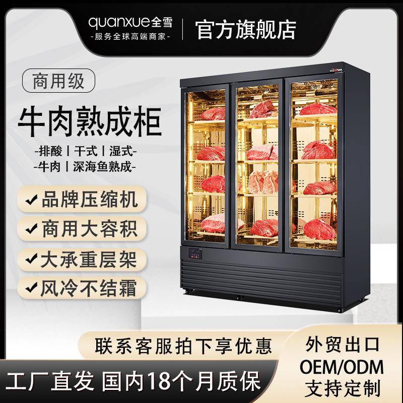 干湿式牛肉排酸熟成柜牛排深海鱼商用冷冻展示柜恒温恒湿小冷藏柜