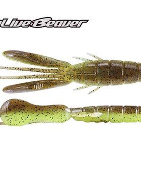 奥斯普25 Dolive海狸锤虾软蠕虫诱饵倒置钓鱼德州铅头钩鲈鱼黑坑