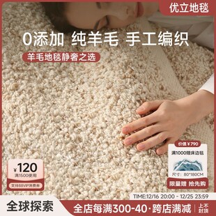 Eully 房間地毯 織遇·進口手工純羊毛地毯客廳輕奢高級感2024新款