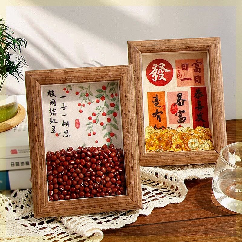 刺绣手工diy材料包简单自制立体填充相框画家居装饰摆件创意礼物图片