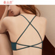 曼品质美背内衣女新款 聚拢小胸夏薄款 前扣交叉细肩带性感露背文胸