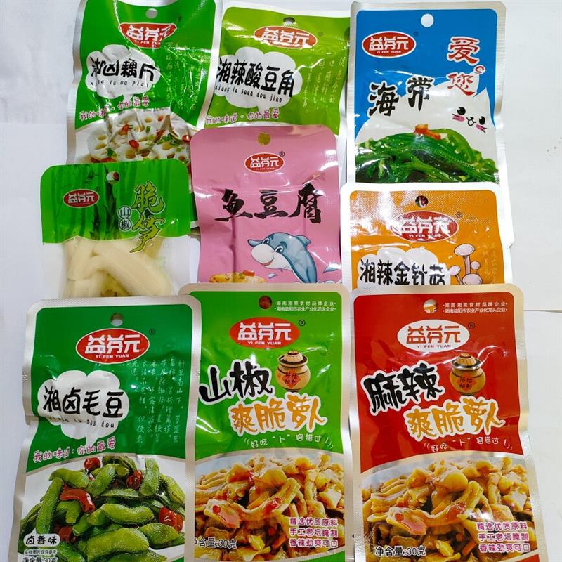 新货益芬元湘卤毛豆金针菇