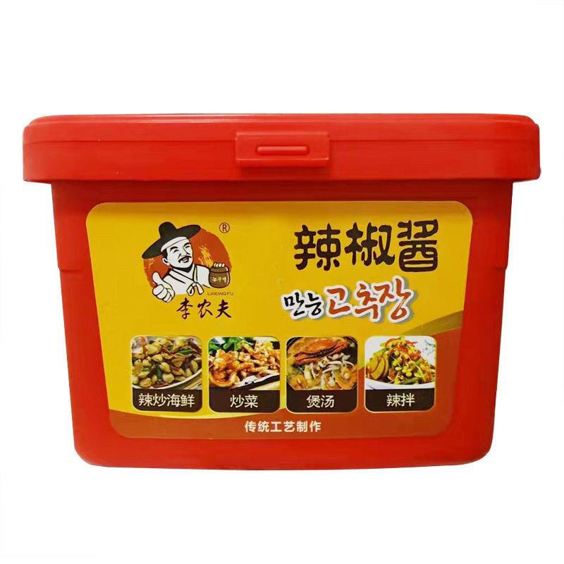 低脂拌饭酱辣椒酱500g李农夫延边特产辣炒年糕低脂韩式石火锅