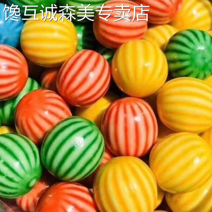 西瓜泡泡糖网球泡泡汤8090后怀旧零食老式儿时记忆儿童糖果
