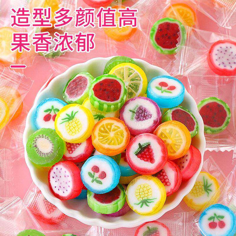小棒棒糖水果味切片糖硬糖果混合多口味散装解馋小零食硬棒棒