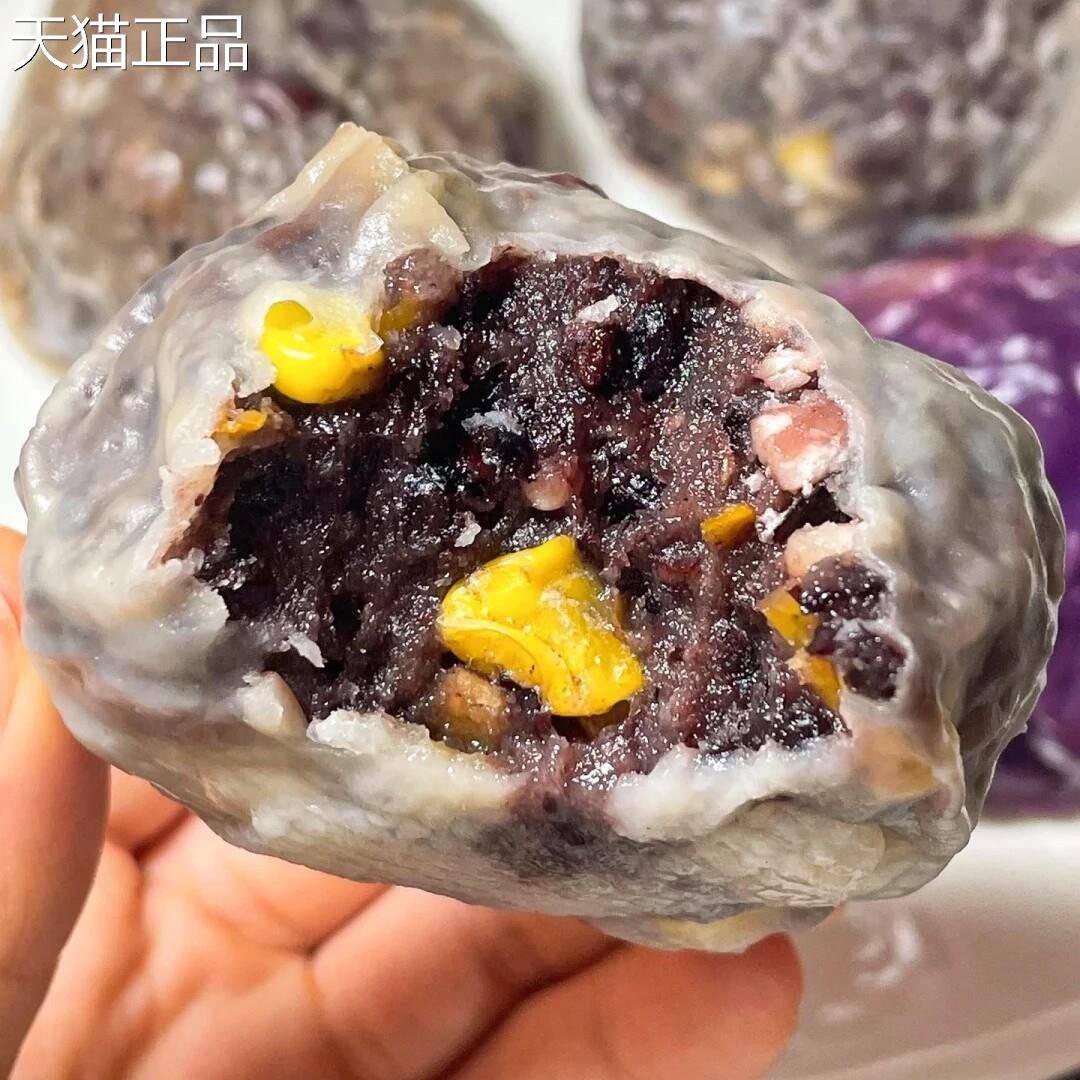 东北粘豆包五谷杂粮杂粮粘豆包红豆紫米紫薯黏豆包糯叽叽豆包代餐