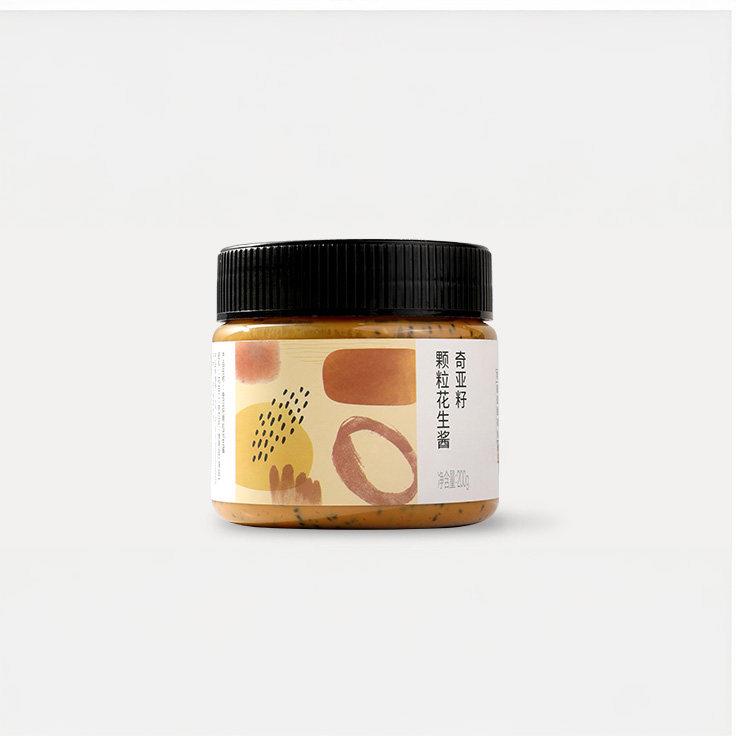 奇亚籽花生酱下厨房奇亚籽花生酱颗粒海盐燕麦脆可可酱夹面包辅料
