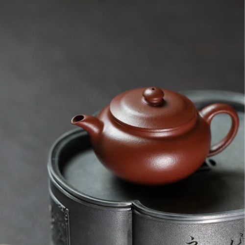 【利贞l步云二式】九瀚制原矿大红袍黑骨烧 约150cc 紫砂壶茶具