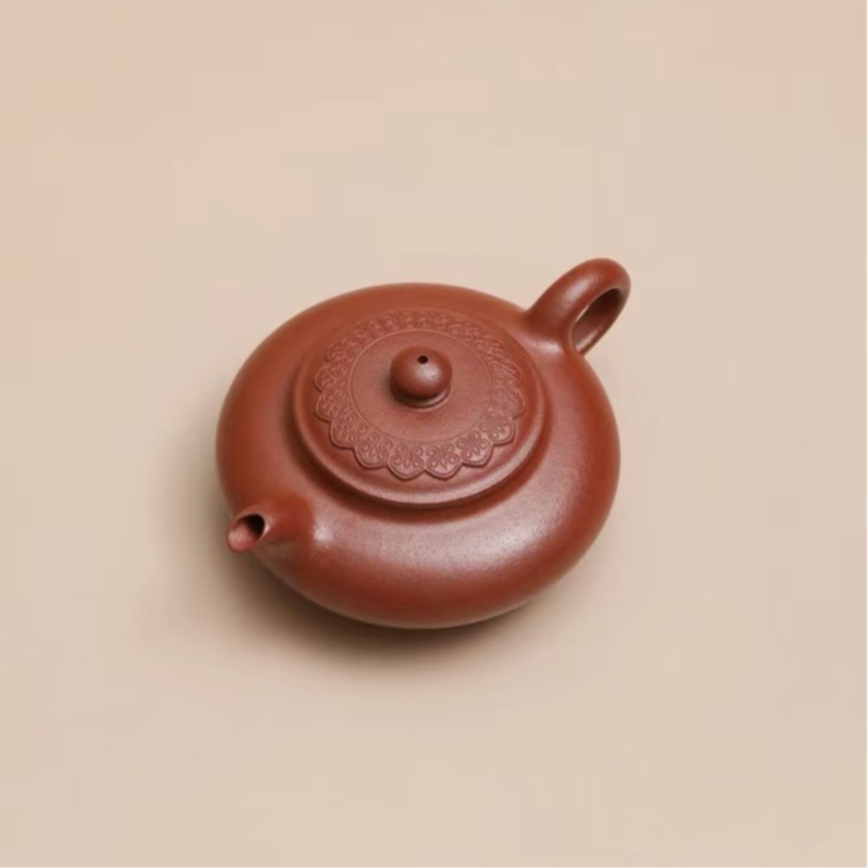 【昇侯古式壶】九瀚制 原矿大红袍黑骨烧 约110cc紫砂壶茶具