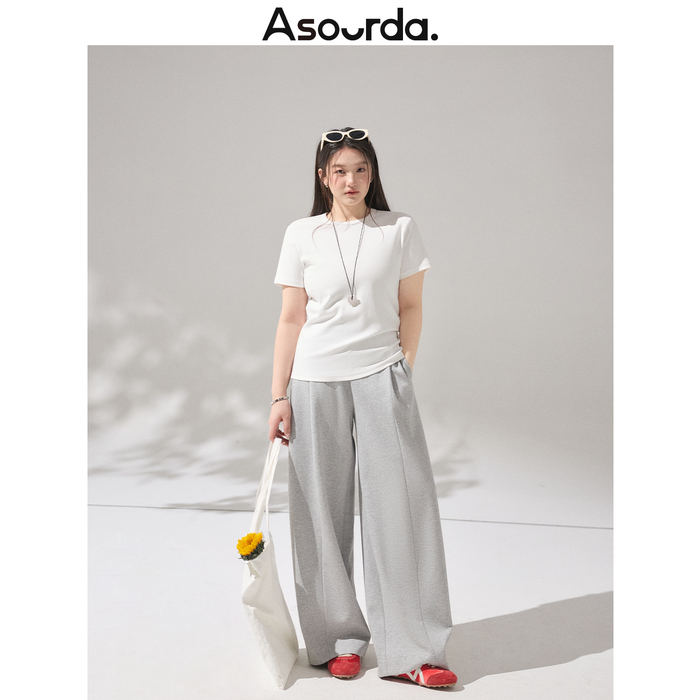 一口苏达张胖胖【经典T】短袖T恤女白色大码百搭显瘦遮肉圆领上衣