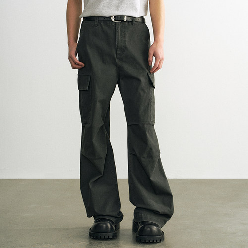 AzureLisseur水洗口袋工装裤