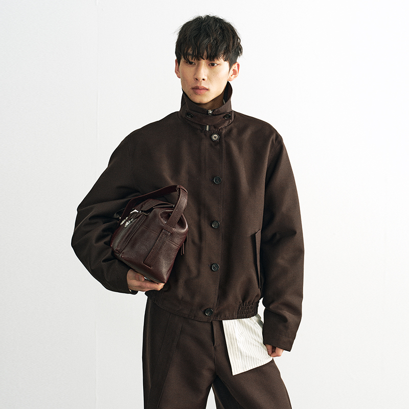 AzureLisseur高领夹克外套